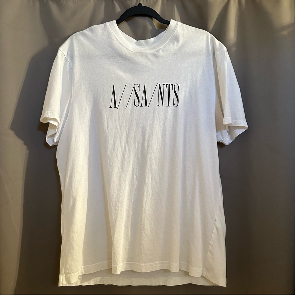All Saints White Short Sleeve Tee